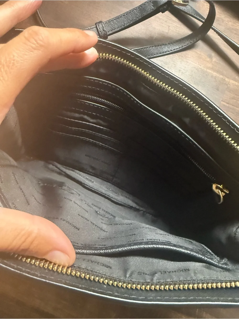Michael Kors Black Saffiano Leather Crossbody Bag